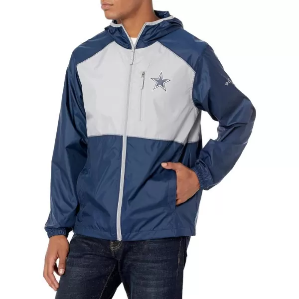 Columbia Mens CLG Flash Forward JacketDallas Cowboys Dc  Collegiate Navy Columbia Grey