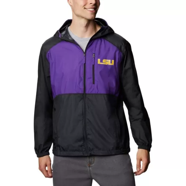 Columbia Mens CLG Flash Forward JacketLSU Tigers Lsu  Black Vivid Purple