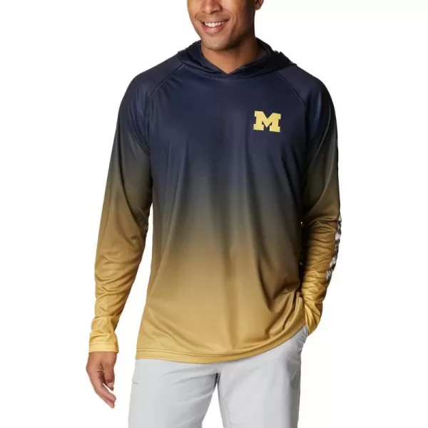 Columbia Mens CLG Super Terminal Tackle HoodieMichigan Wolverines Team Color