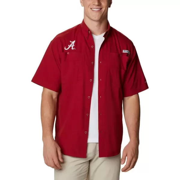 Columbia Mens CLG Tamiami Short Sleeve ShirtAlabama Crimson Tide Ala  Red Velvet