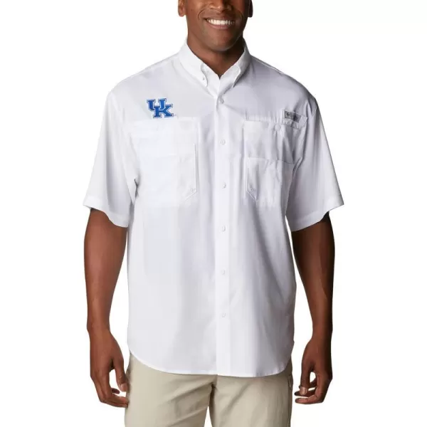 Columbia Mens CLG Tamiami Short Sleeve ShirtKentucky Wildcats White