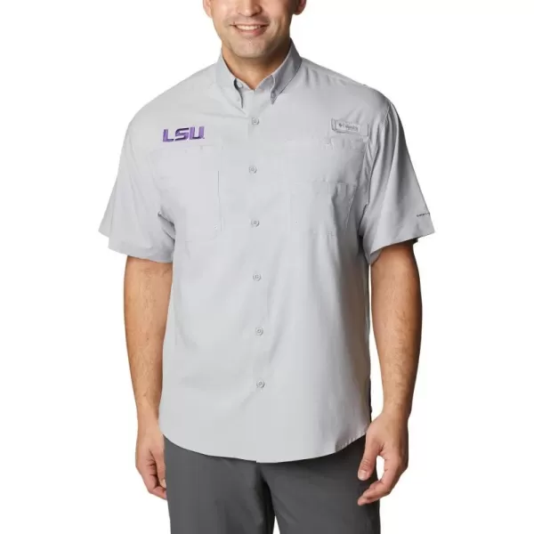 Columbia Mens CLG Tamiami Short Sleeve ShirtLSU Tigers Lsu  Columbia Grey