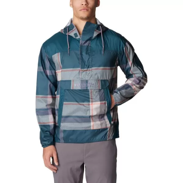 Columbia Mens Challenger WindbreakerNight Wave Super Mega PlaidNight Wave