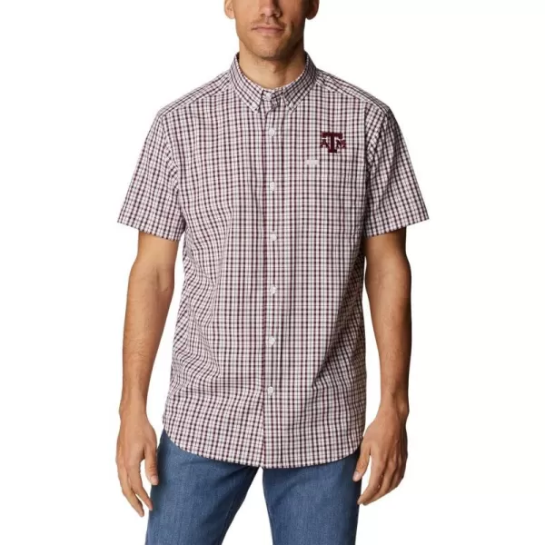 Columbia Mens Collegiate Rapid Rivers Short Sleeve ShirtTexas AampM Aggies Team Color