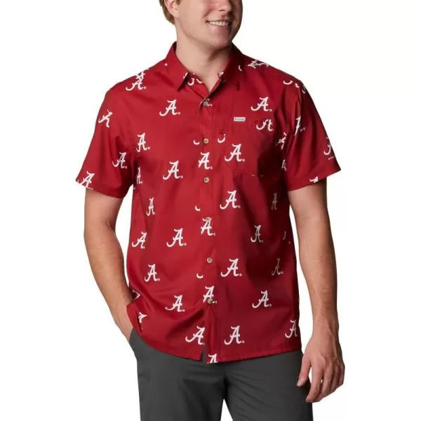 Columbia Mens Collegiate Super Slack Tide ShirtAlabama Crimson Tide Ala  Red Velvet Logo Print