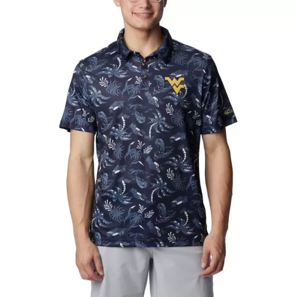 Columbia Mens Collegiate Super Terminal Tackle PoloWv  Collegiate Navy Dorado Isle Print