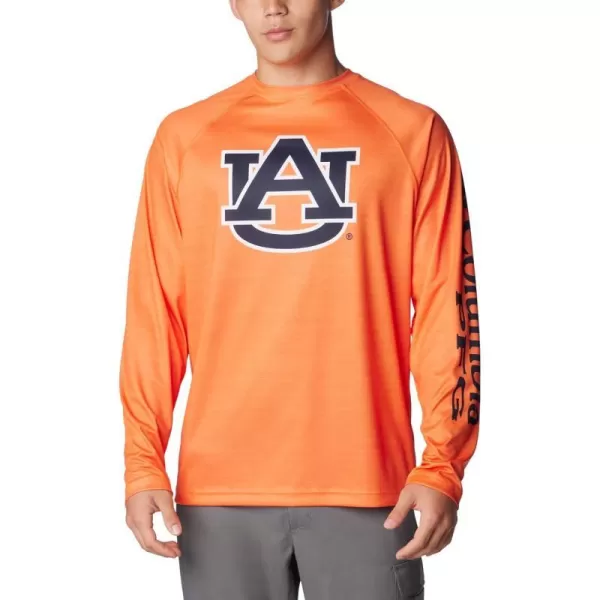 Columbia Mens Collegiate Terminal Tackle Heather Long Sleeve ShirtAub  Spark Orange Heather