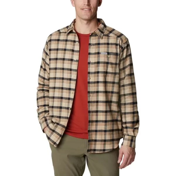 Columbia Mens Cornell Woods Flannel Long Sleeve ShirtAncient Fossil Med Window Tartan