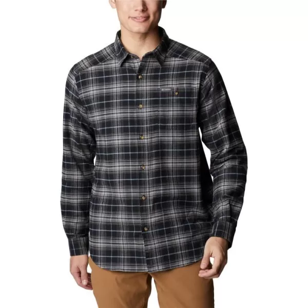 Columbia Mens Cornell Woods Flannel Long Sleeve ShirtBlack Multi Tartan