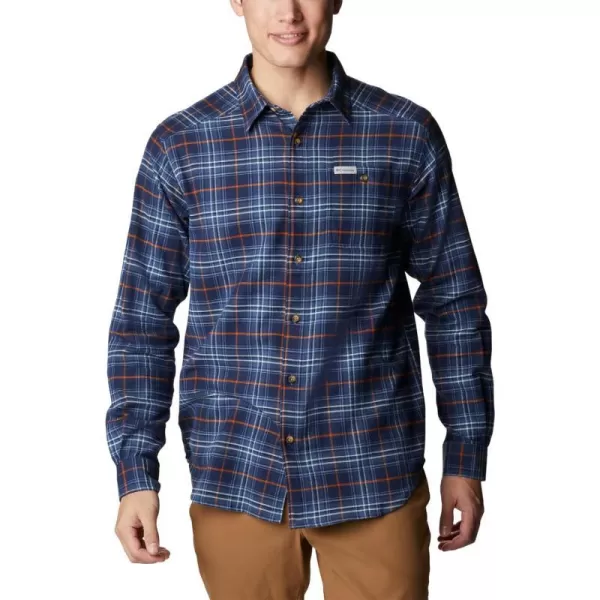 Columbia Mens Cornell Woods Flannel Long Sleeve ShirtDark Mountain Multi Tartan