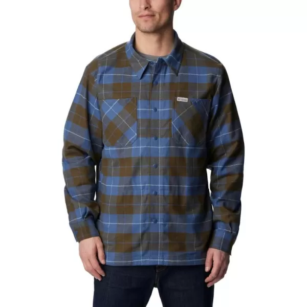 Columbia Mens Cornell Woods Fleece Lined Shirt JacketDark MountainShasta Woodsman Tartan