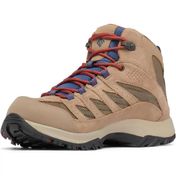 Columbia Mens Crestwood Mid Waterproof Hiking ShoeAsh Brown Carbon