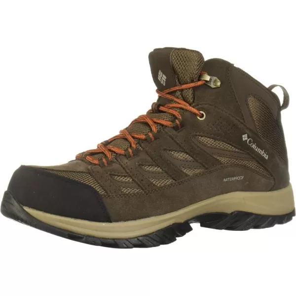 Columbia Mens Crestwood Mid Waterproof Hiking ShoeDark BrownDark Adobe