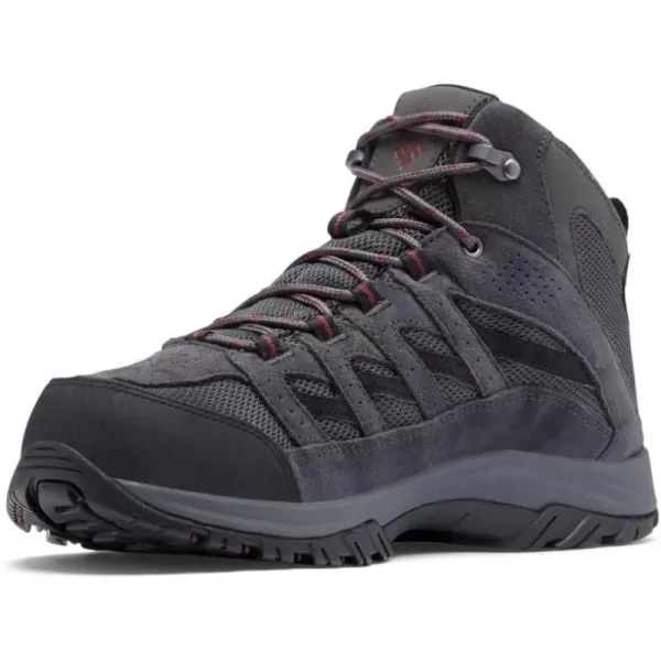 Columbia Mens Crestwood Mid Waterproof Hiking ShoeDark Grey Deep Rust