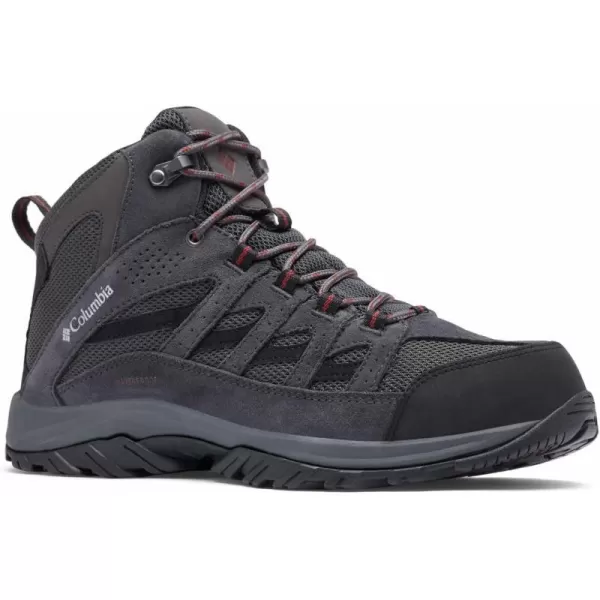 Columbia Mens Crestwood Mid Waterproof Hiking ShoeDark GreyDeep Rust