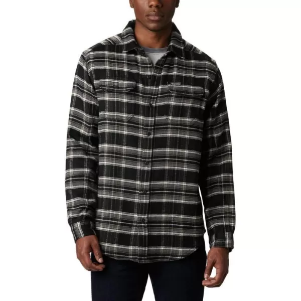 Columbia Mens Deschutes River Heavyweight Flannel Insulated Classic FitCity Grey Plaid