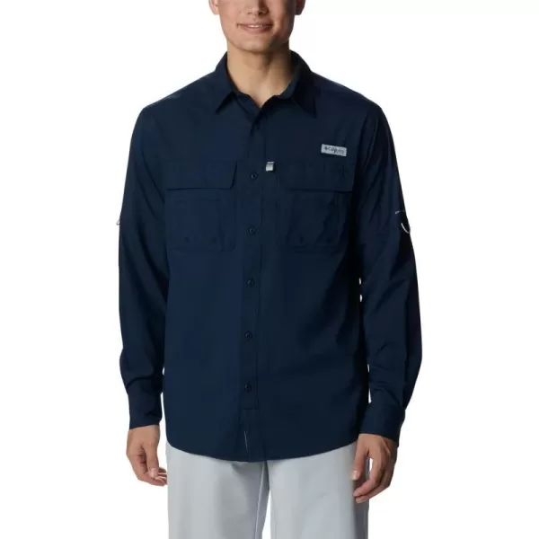 Columbia Mens Drift Guide Woven LsCollegiate Navy