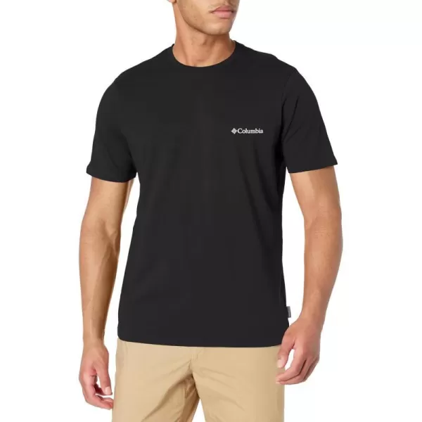 Columbia Mens Explorers Canyon Back Short Sleeve TeeBlackEpicamp Graphic