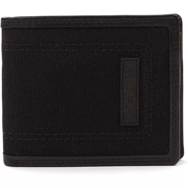 Columbia Mens Extra Capacity Slimfold WalletBlack Fabric