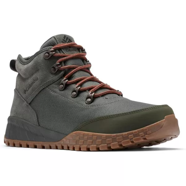 Columbia Mens Fairbanks Mid Hiking ShoeGravelDark Moss