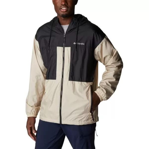 Columbia Mens Flash Challenger Lined WindbreakerAncient FossilBlack