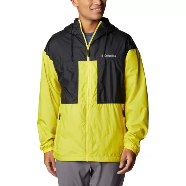 Columbia Mens Flash Challenger Lined WindbreakerLaser LemonBlack