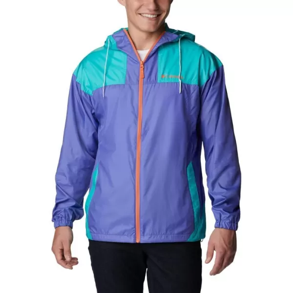 Columbia Mens Flash Challenger WindbreakerPurple LotusBright Aqua