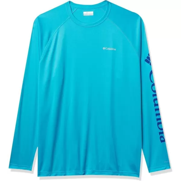 Columbia Mens Fork Stream Long Sleeve ShirtClear WaterAzul