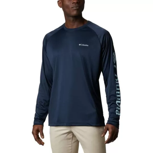 Columbia Mens Fork Stream Long Sleeve ShirtCollegiate NavySky Blue