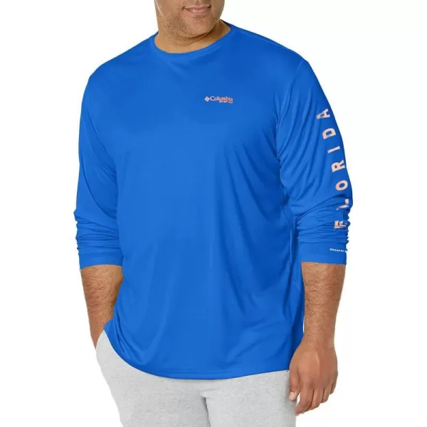 Columbia Mens Fork Stream Long Sleeve ShirtVivid BlueFlorida