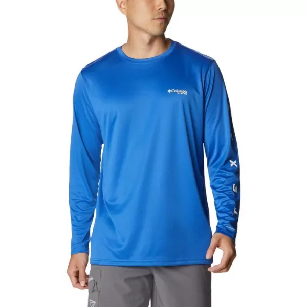 Columbia Mens Fork Stream Long Sleeve ShirtVivid BlueTexas