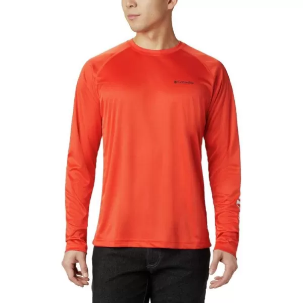 Columbia Mens Fork Stream Long Sleeve ShirtWildfireWhite