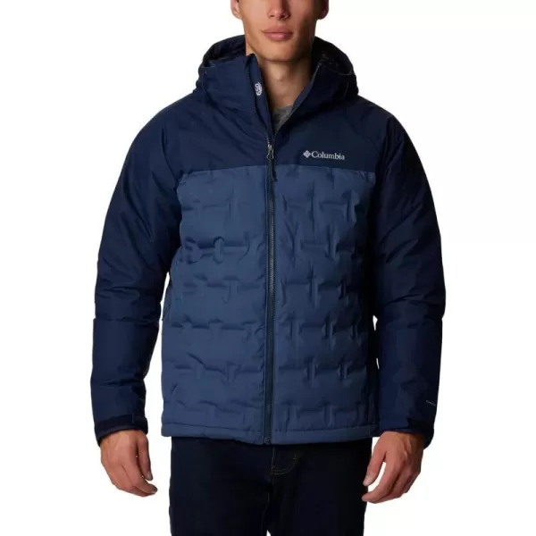 Columbia Mens Grand Trek Ii Down Hooded JacketDark Mountain Collegiate Navy