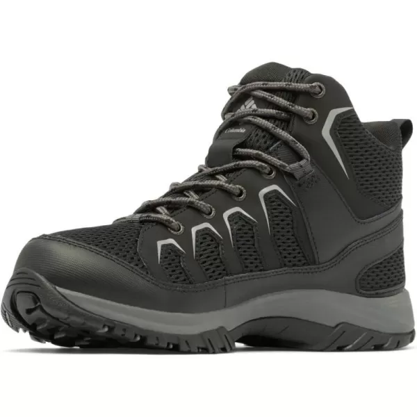 Columbia Mens Granite Trail Mid Waterproof Hiking ShoeBlackTitanium Grey Steel