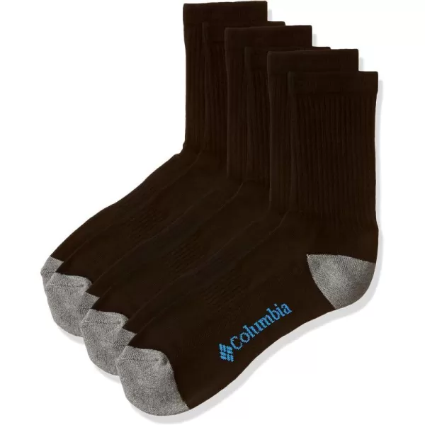 Columbia Mens Half Cushion Crew Socks 6Pack Black 1013Columbia Mens Half Cushion Crew Socks 6Pack Black 1013