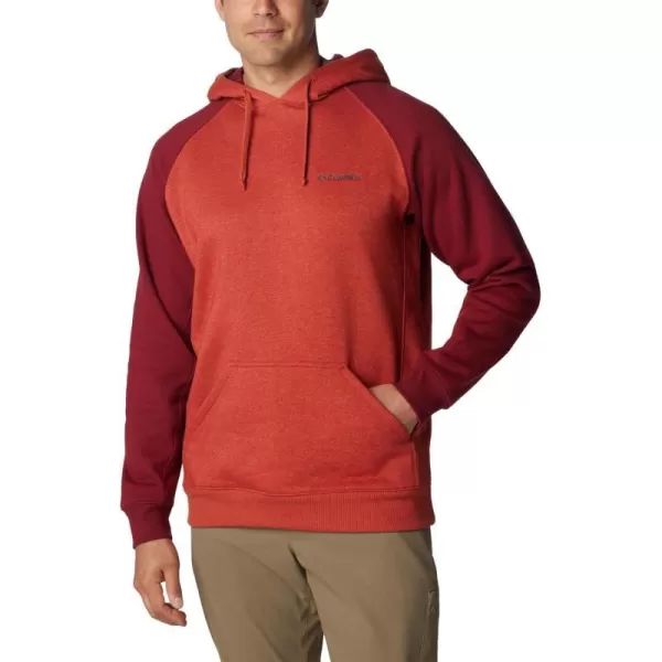 Columbia Mens Hart Mountain Ii HoodieWarp Red HeatherRed Jasper