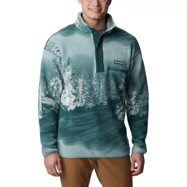 Columbia Mens Helvetia Half Snap FleeceNight Wave Solar Ski Print