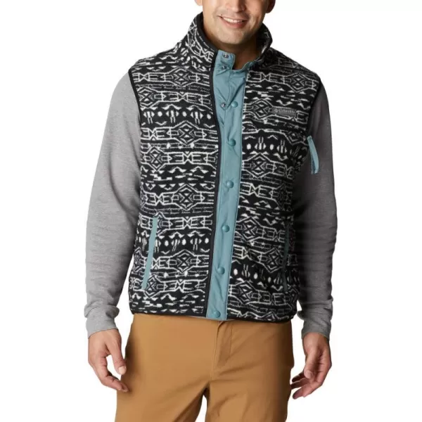 Columbia Mens Helvetia VestBlack Geo PrintMetal