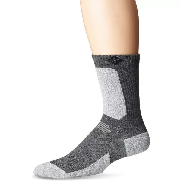 Columbia Mens Hike Crop Crew SockCharcoal1