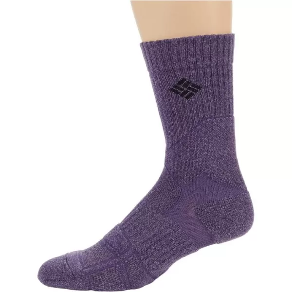 Columbia Mens Hike Crop Crew SockPurple