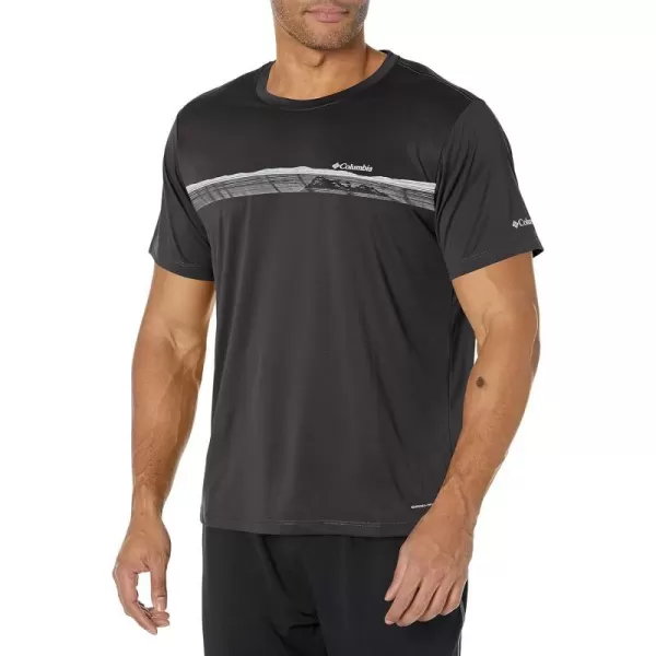 Columbia Mens Hike Graphic Short Sleeve TeeBlackStreamlined Graphic