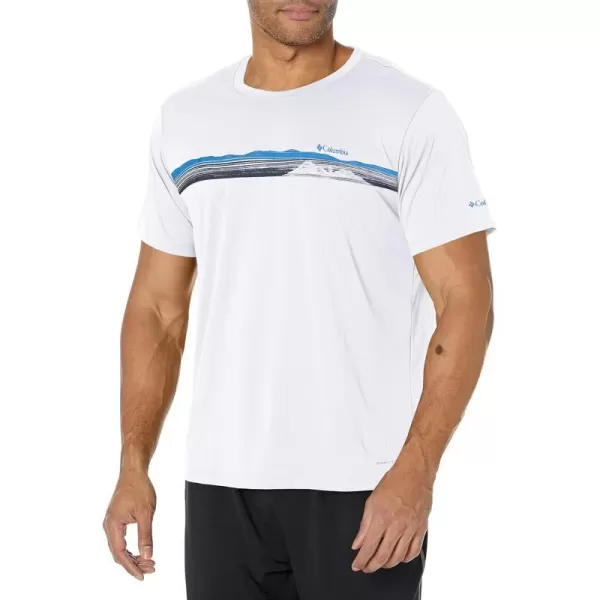 Columbia Mens Hike Graphic Short Sleeve TeeWhiteStreamlined Graphic