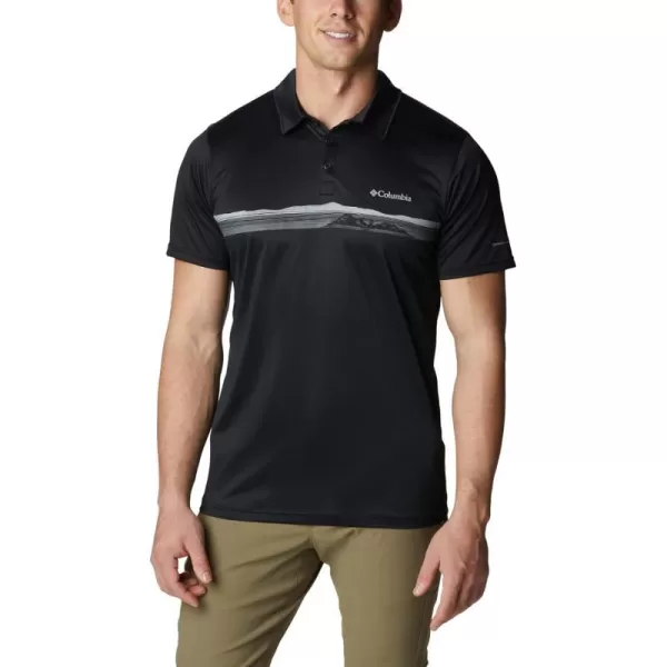 Columbia Mens Hike Novelty PoloBlack