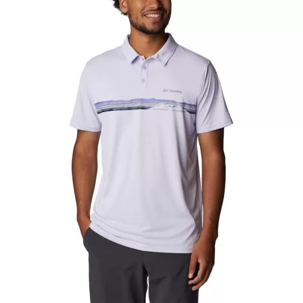 Columbia Mens Hike Novelty PoloPurple Tint