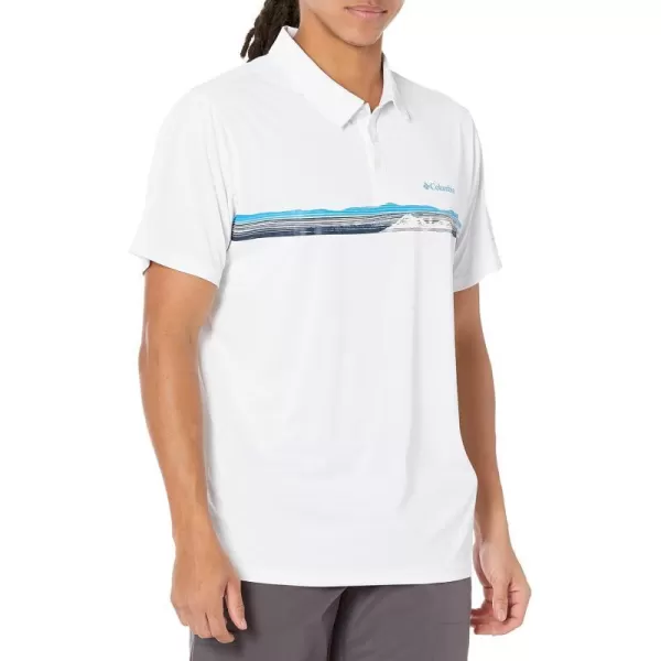 Columbia Mens Hike Novelty PoloWhite