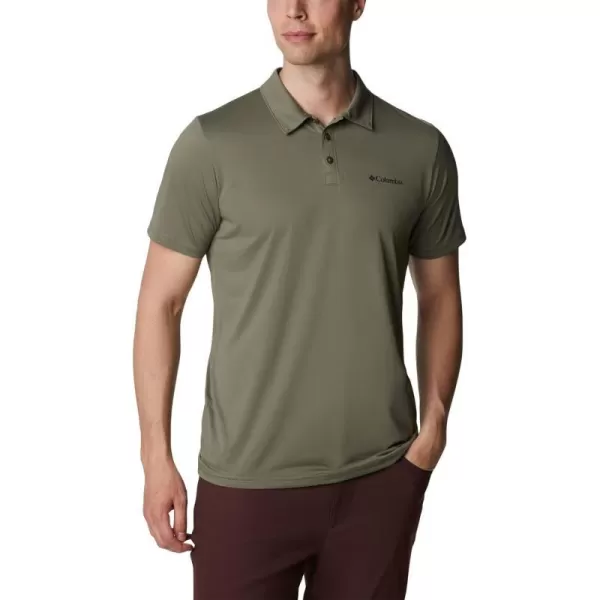 Columbia Mens Hike PoloStone Green