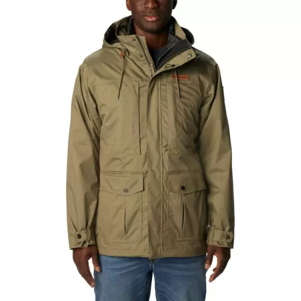 Columbia Mens Horizons Pine Interchange JacketStone Green