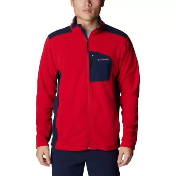 Columbia Mens Klamath Range Full ZipMountain RedCollegiate Navy