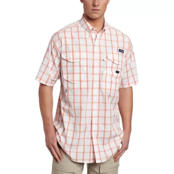 Columbia Mens Low Drag Offshore Short Sleeve ShirtBright PeachLarge Box