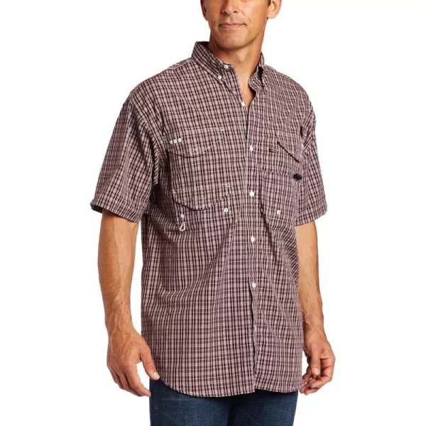 Columbia Mens Low Drag Offshore Short Sleeve ShirtElderberry Small Box Check